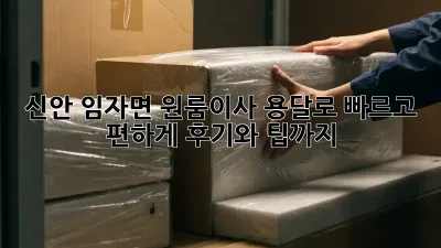 신안 임자면 원룸이사? 용달로 빠르고 편하게! 후기와 팁까지!