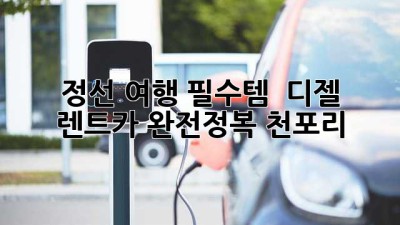 정선 여행 필수템! 🚗 디젤 렌트카 완전정복 (천포리)